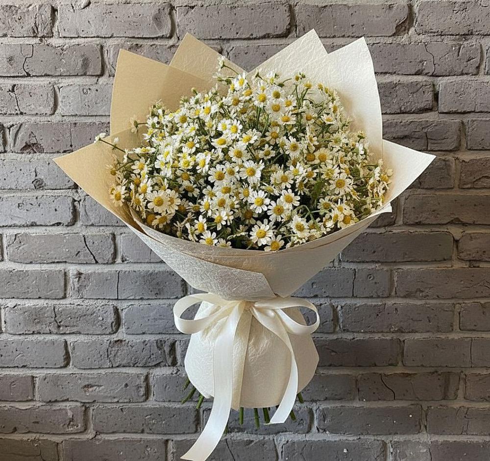 Букет цветов из: Ромашки в Кировске Мурманской области