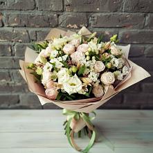 Букет цветов из:  Альстромерии, Розы и Хризантемы #REPLACE_PRED# Кировске Мурманской области
