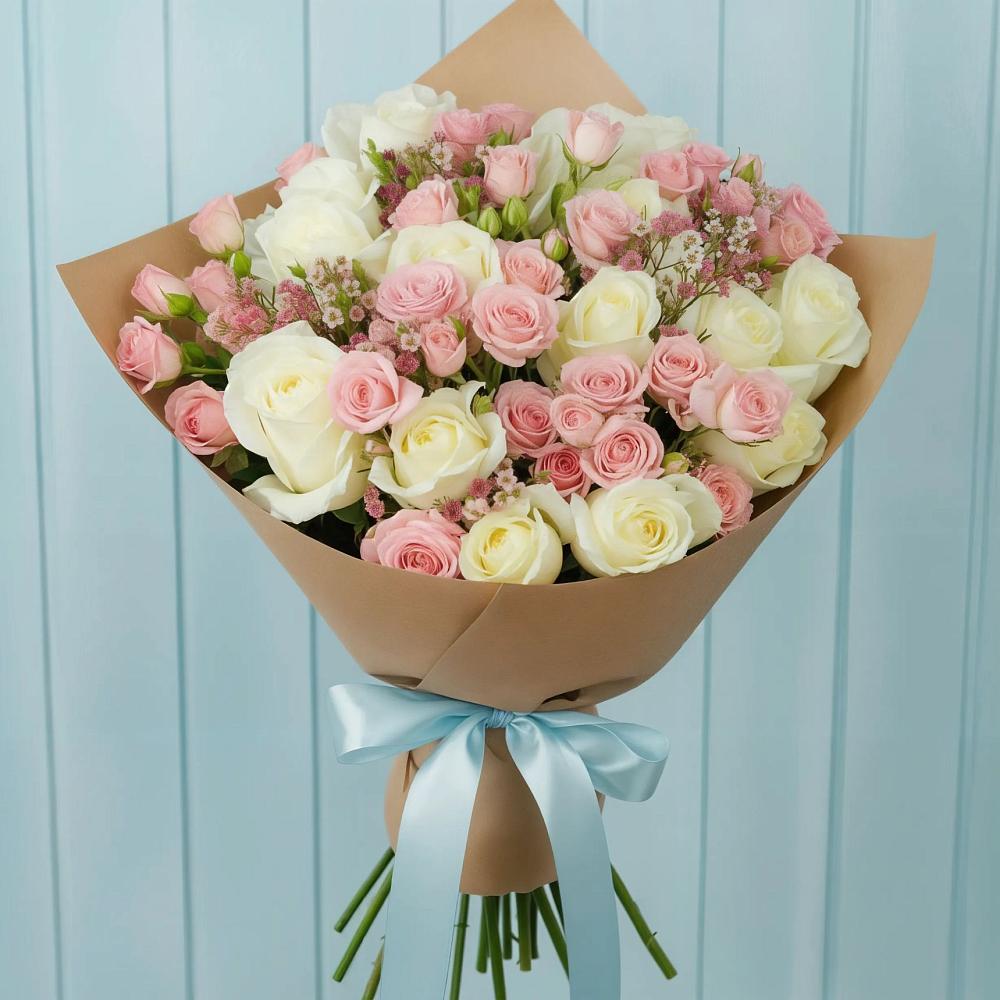 Букет цветов из: Розы в Кировске Мурманской области