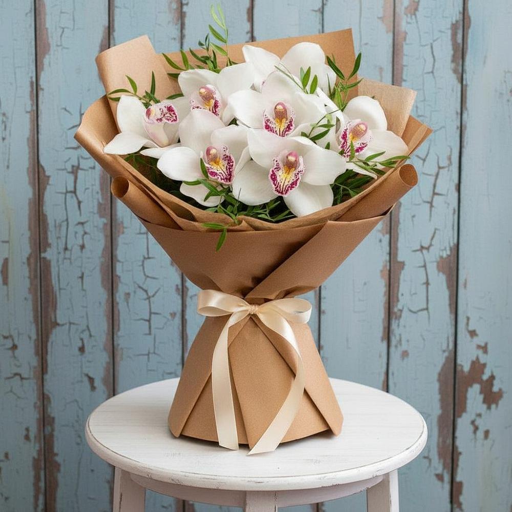 Букет цветов из: Орхидеи и Розы в Кировске Мурманской области