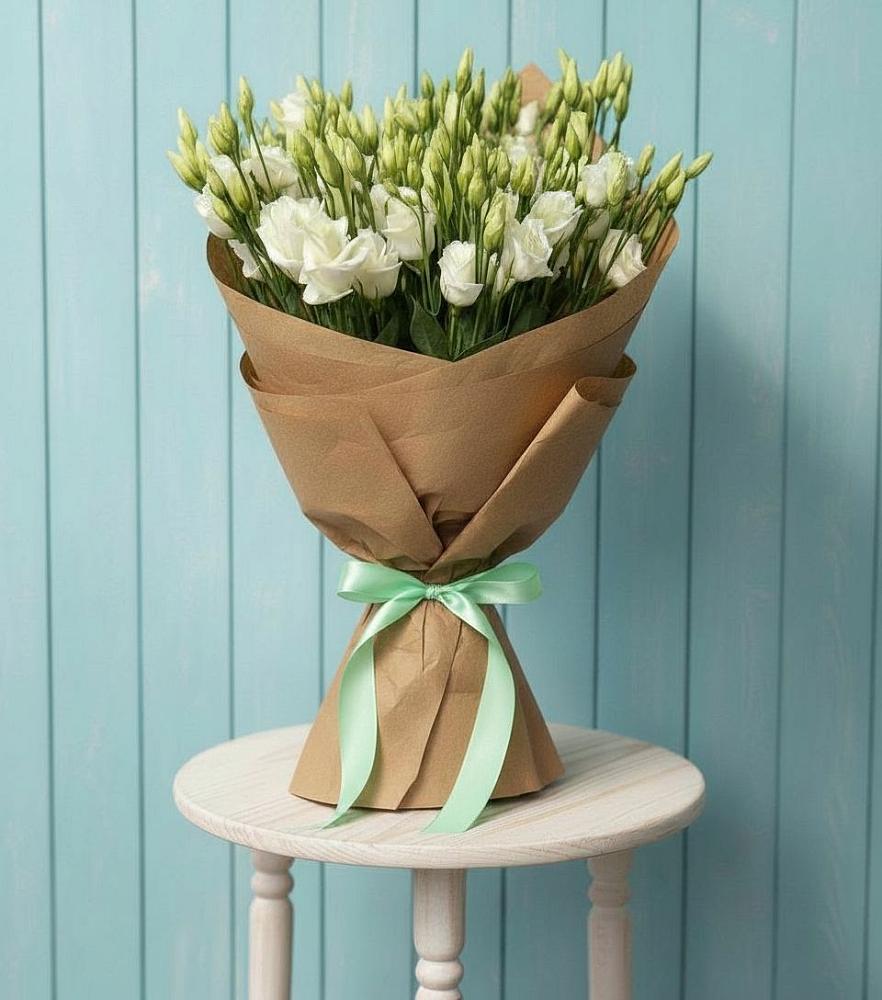 Букет цветов из: Лизиантусы в Кировске Мурманской области