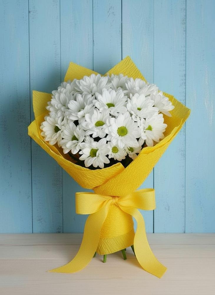 Букет цветов из: Хризантемы в Кировске Мурманской области