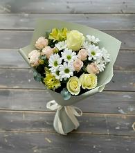 Букет цветов из:  Альстромерии, Розы и Хризантемы #REPLACE_PRED# Кировске Мурманской области